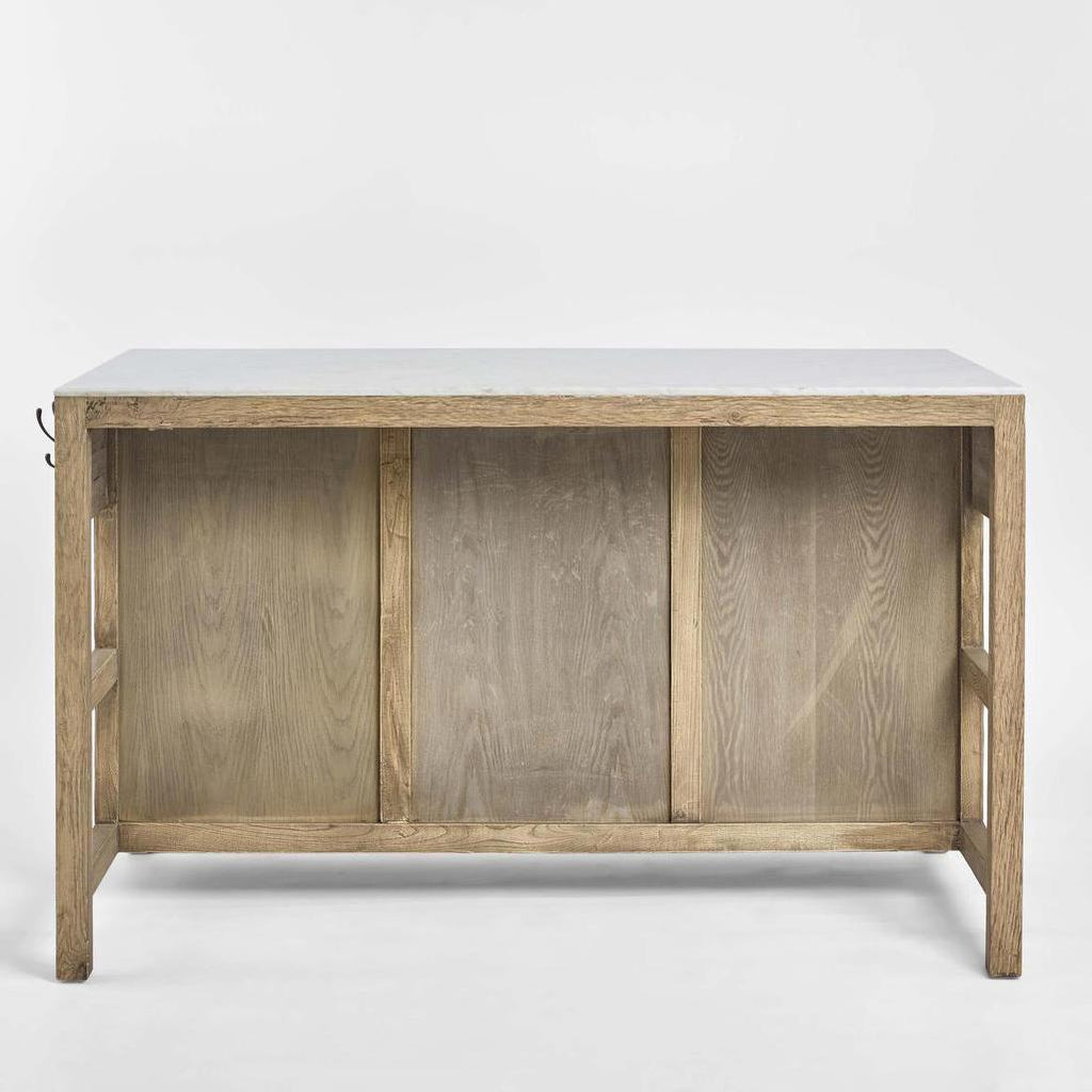 Carter Kitchen Island Natural & White