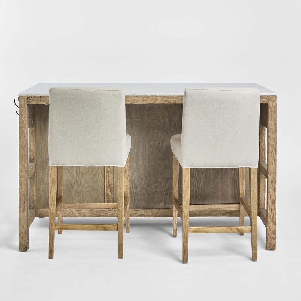 Carter Kitchen Island Natural & White