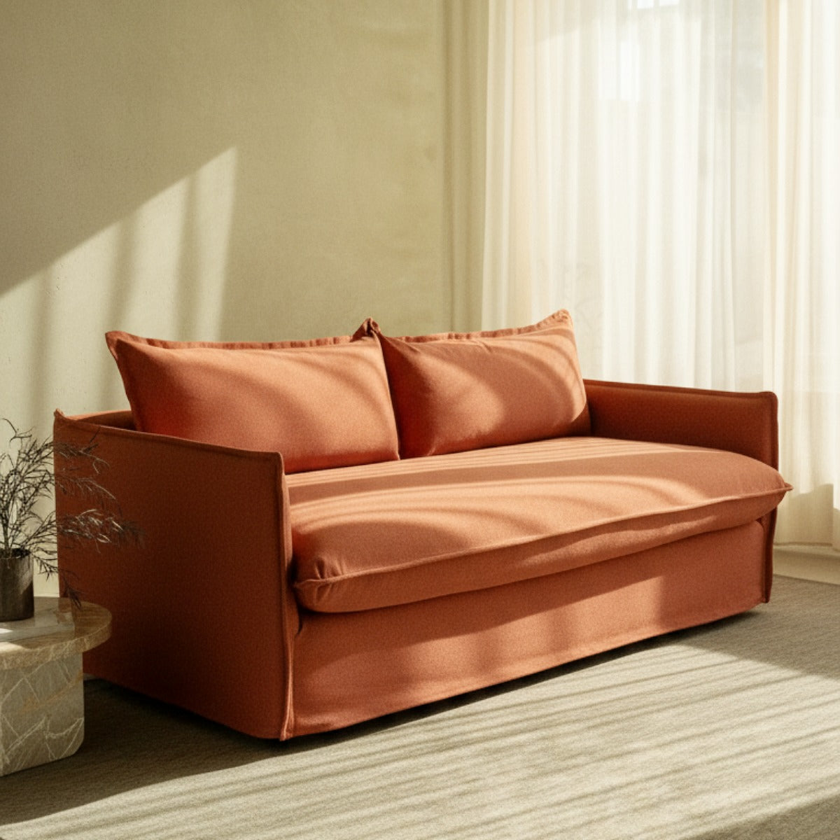 Slip Cover Lounge with Flange Detail