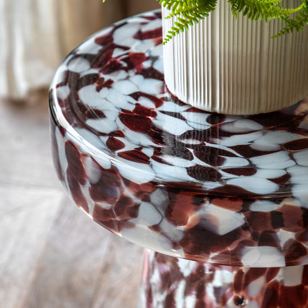 Isla Leopard Marble Side Table