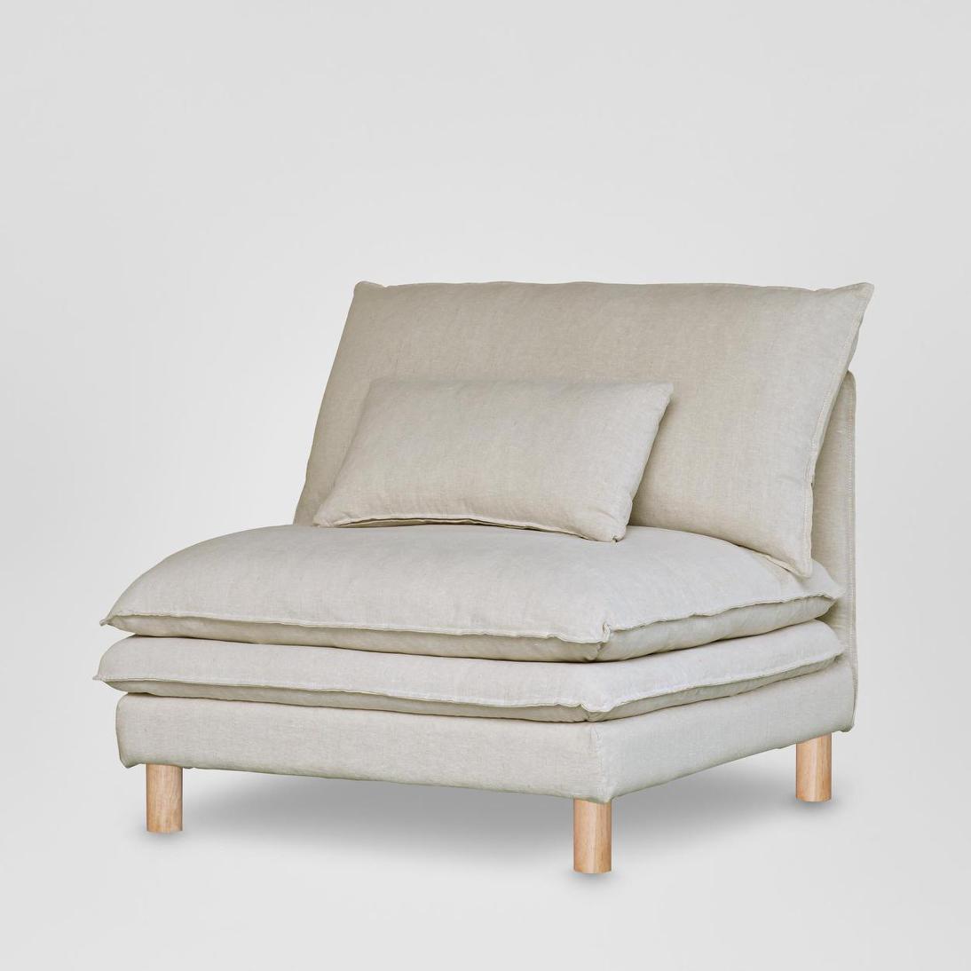 Aberdeen Single Seater Sofa With Cover Natural