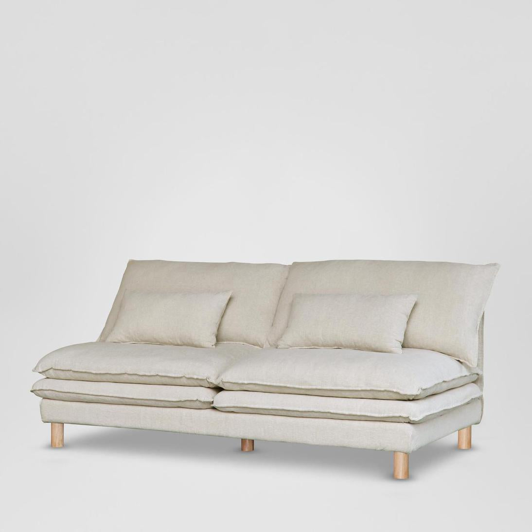 Aberdeen 2str No Arms Sofa Base with Cover Natural