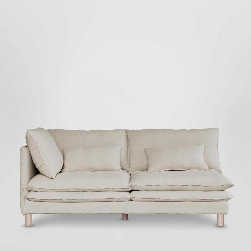 Aberdeen 2str Left Arm Sofa Base with Cover Natural
