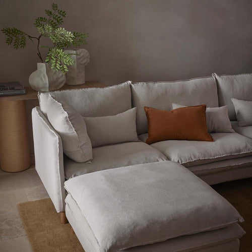 Aberdeen 2str Left Arm Sofa Base with Cover Natural