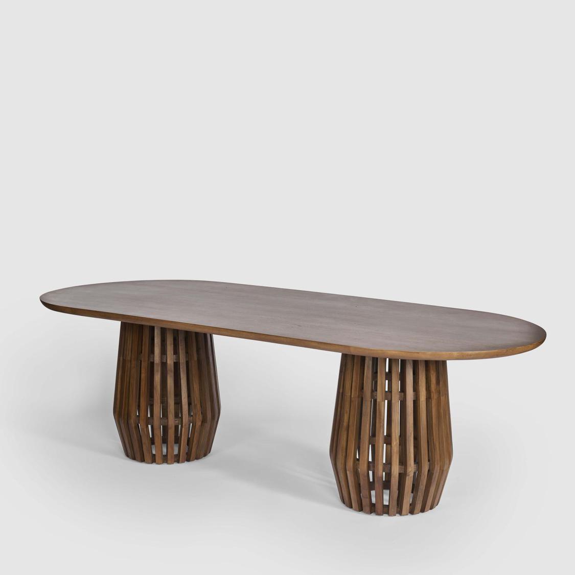 Bell Dining Table Dark Walnut 240cm
