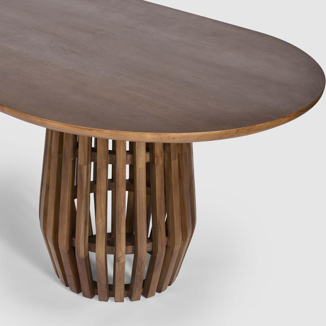 Bell Dining Table Dark Walnut 240cm