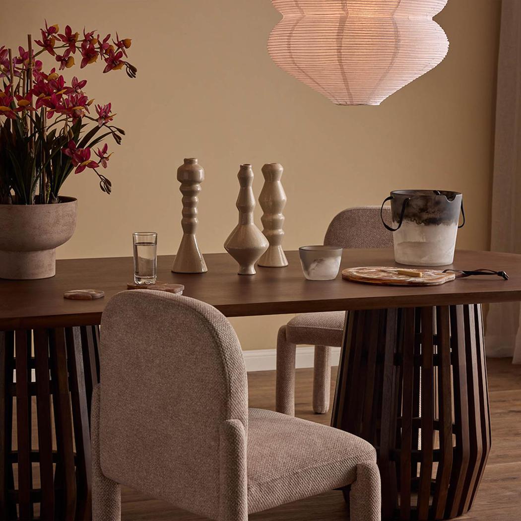 Bell Dining Table Dark Walnut 240cm