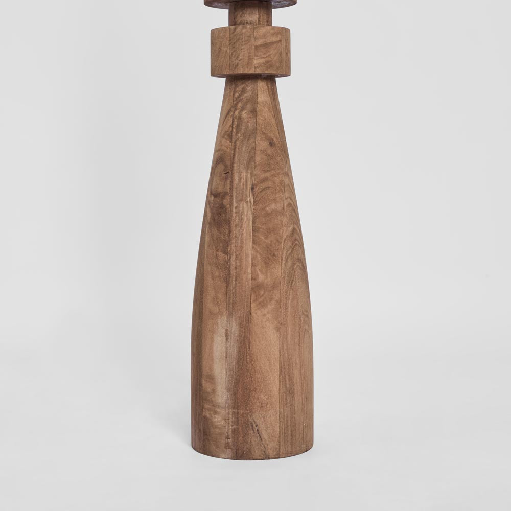 Marlow Wood Floor Lamp Saddle Base with Natural Shade
