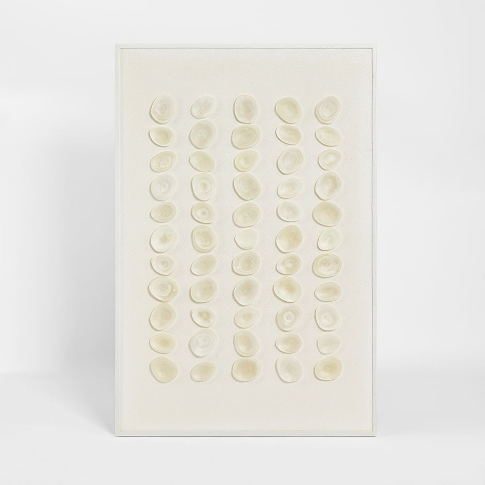 Mila Resin Wall Art 120 x 80cm White