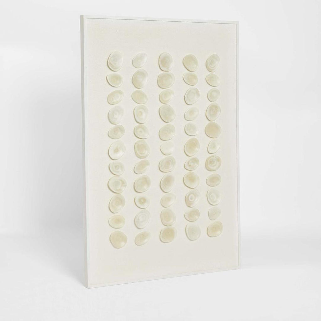 Mila Resin Wall Art 120 x 80cm White