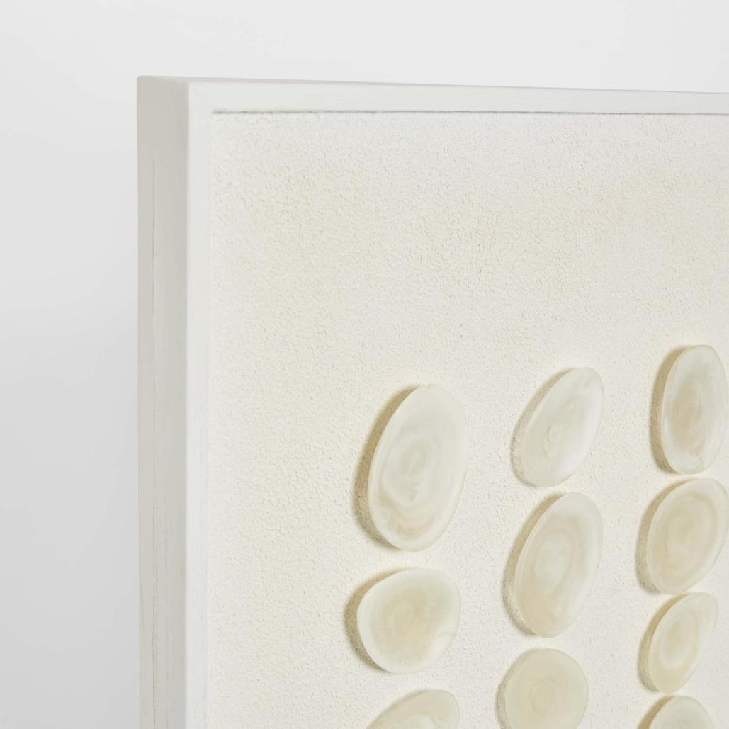 Mila Resin Wall Art 120 x 80cm White