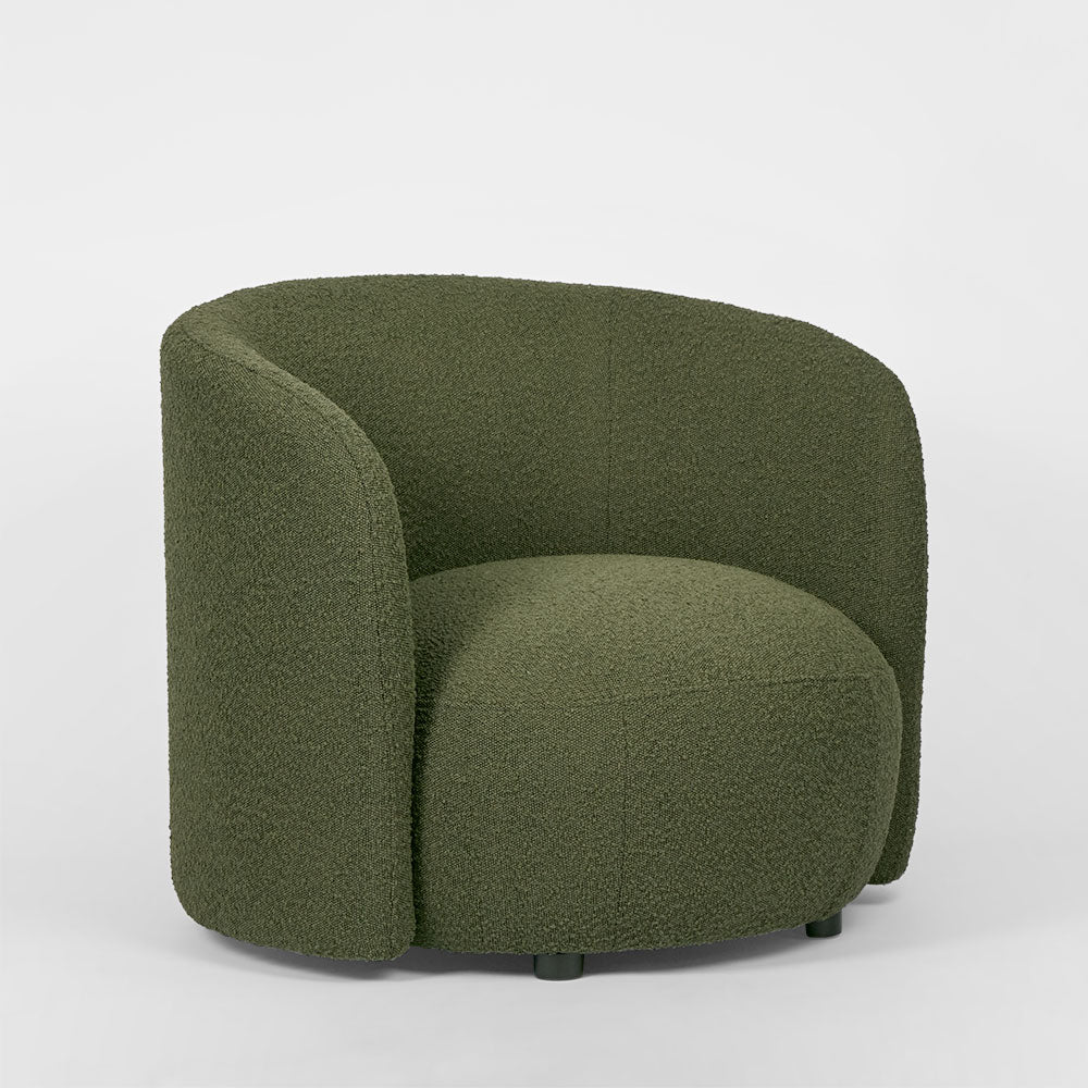 Paros Arm Chair Olive Boucle