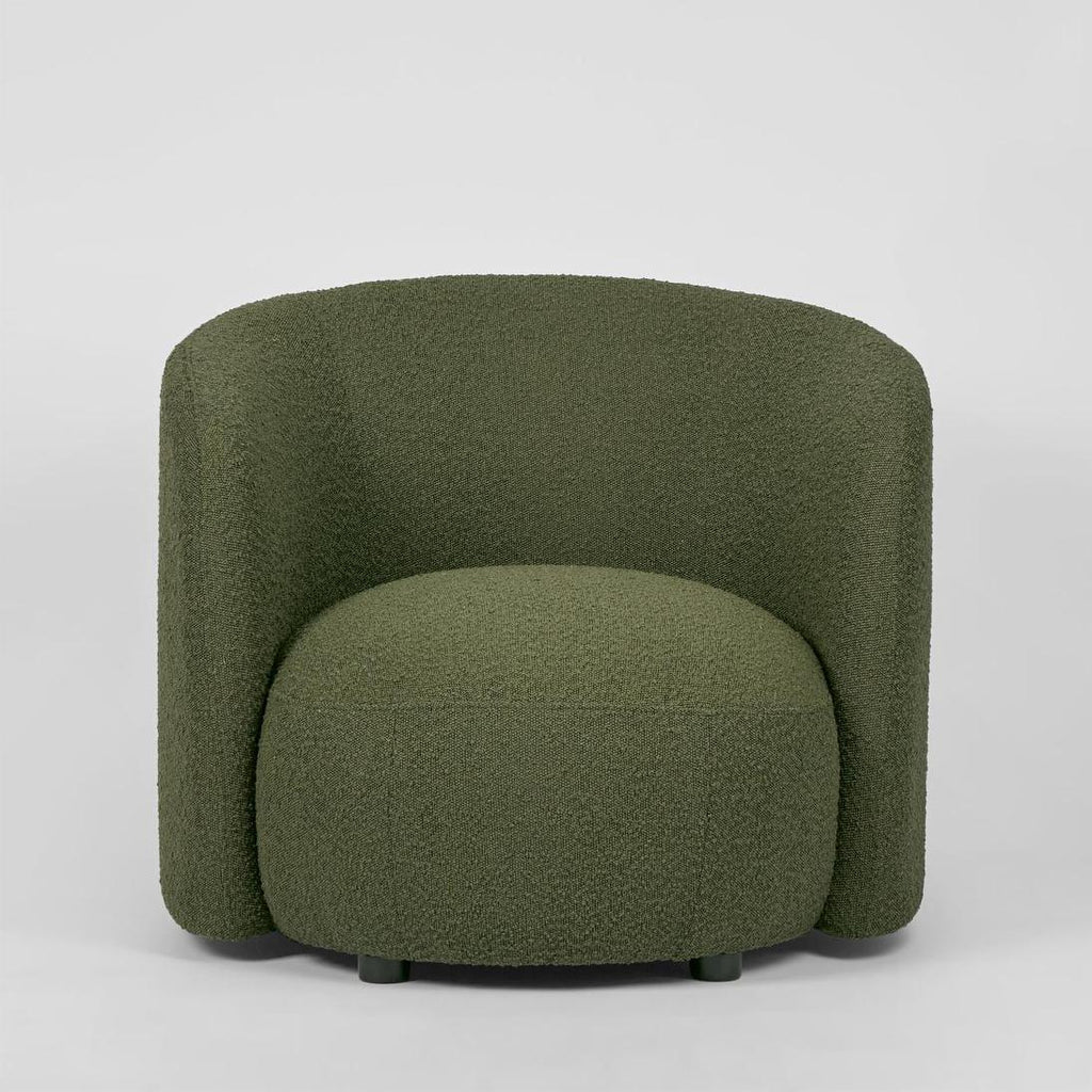 Paros Arm Chair Olive Boucle