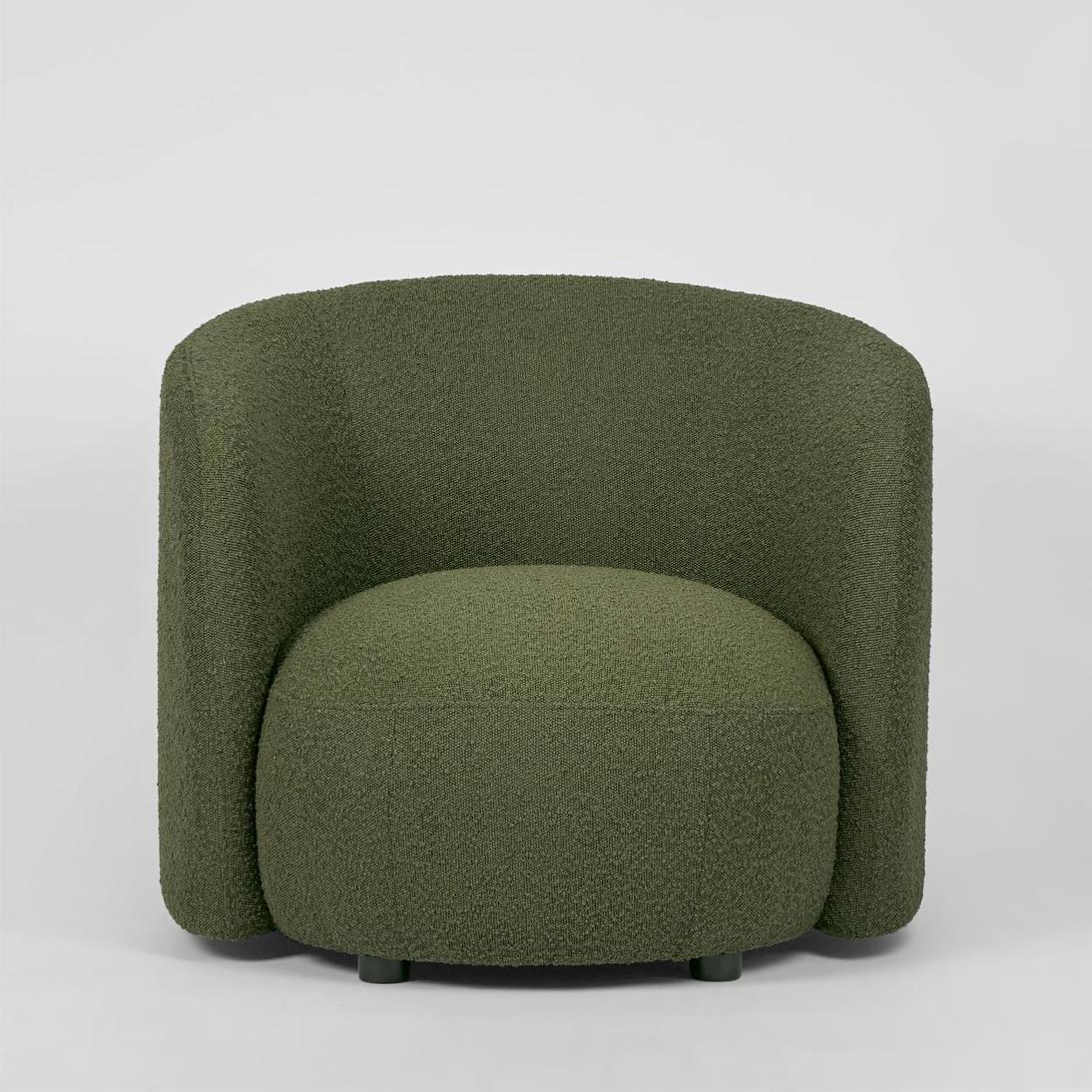 Paros Arm Chair Olive Boucle