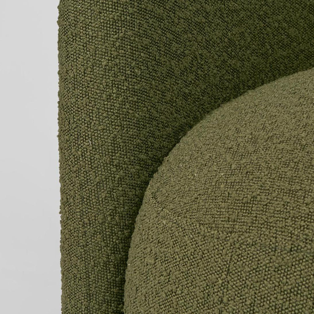 Paros Arm Chair Olive Boucle