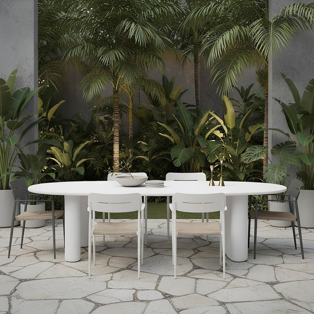 Oslo Dining Table Outdoor White