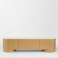 Abbaco Entertainment Unit Light Oak & Terrazzo