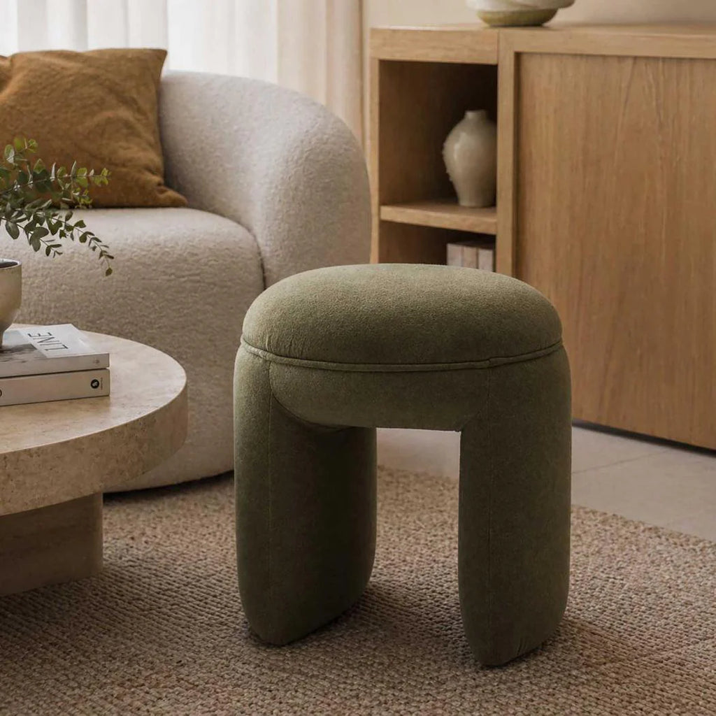 Hugo Ottoman Olive Green