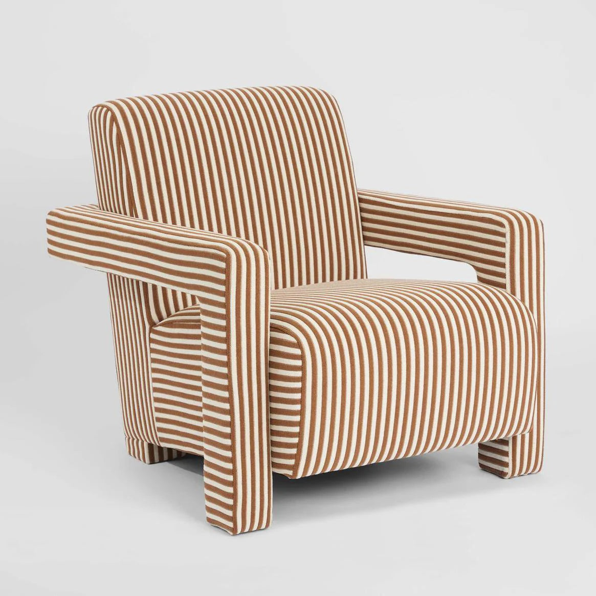 Acadia Armchair Terracotta Stripe