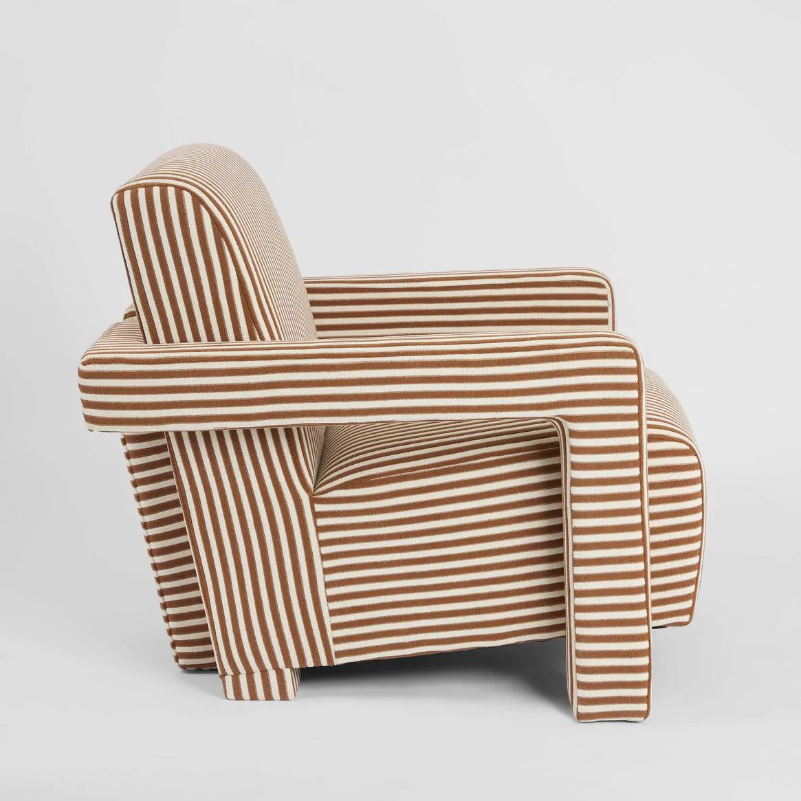 Acadia Armchair Terracotta Stripe