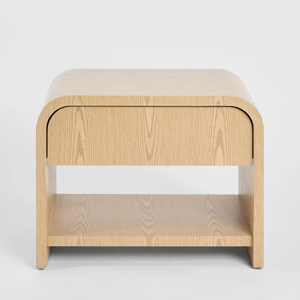 Mina Bedside Light Oak 1 Drawer