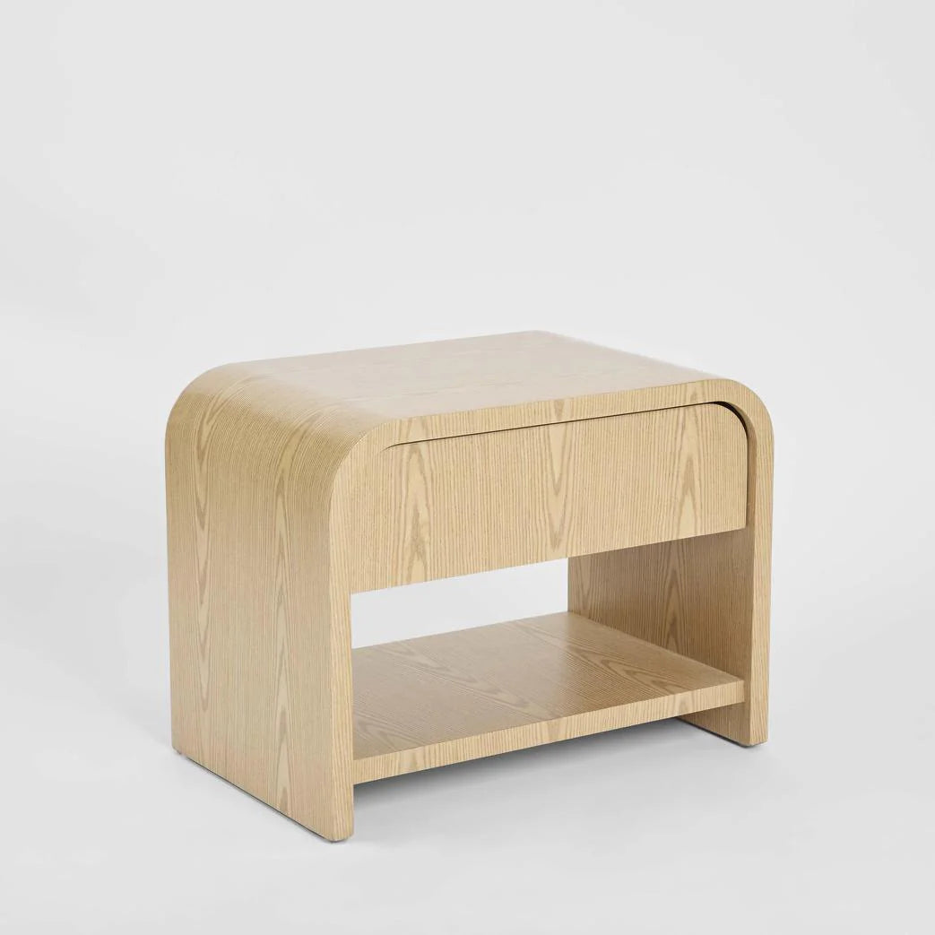 Mina Bedside Light Oak 1 Drawer