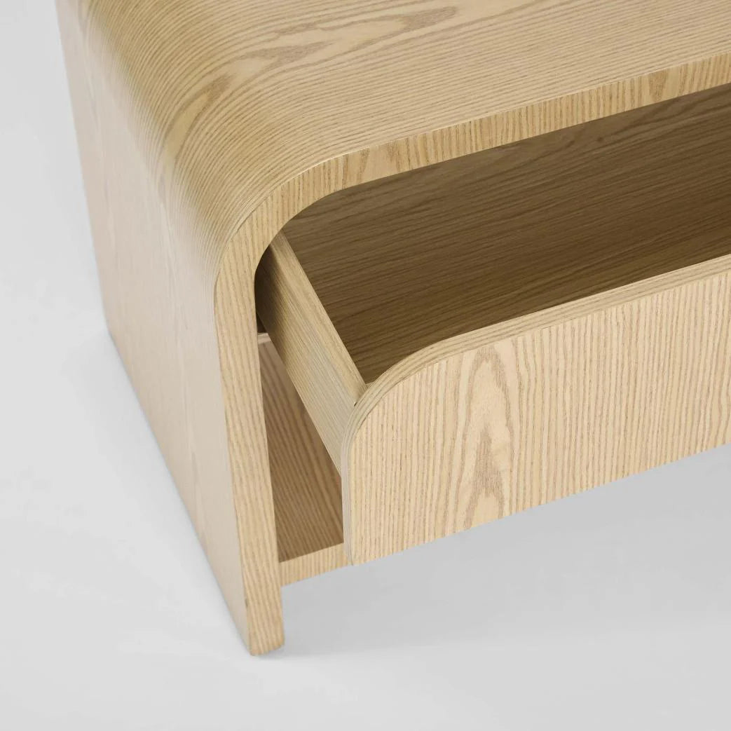 Mina Bedside Light Oak 1 Drawer