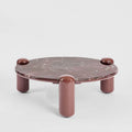 Nyla Coffee Table Large Matt Red Vein Marble/High Gloss