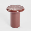 Nyla Side Table Matt Red Vein Marble/High Gloss