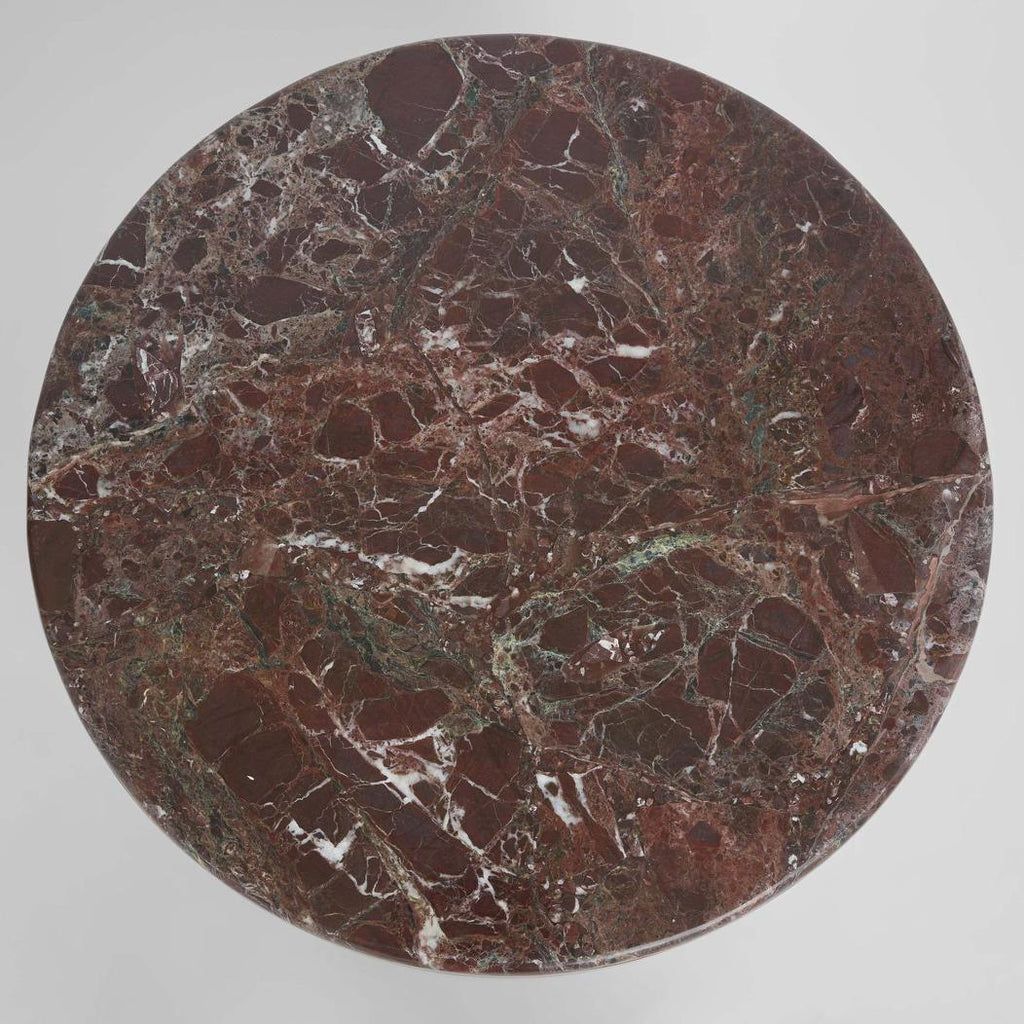 Nyla Bedside Matt Red Vein Marble/High Gloss