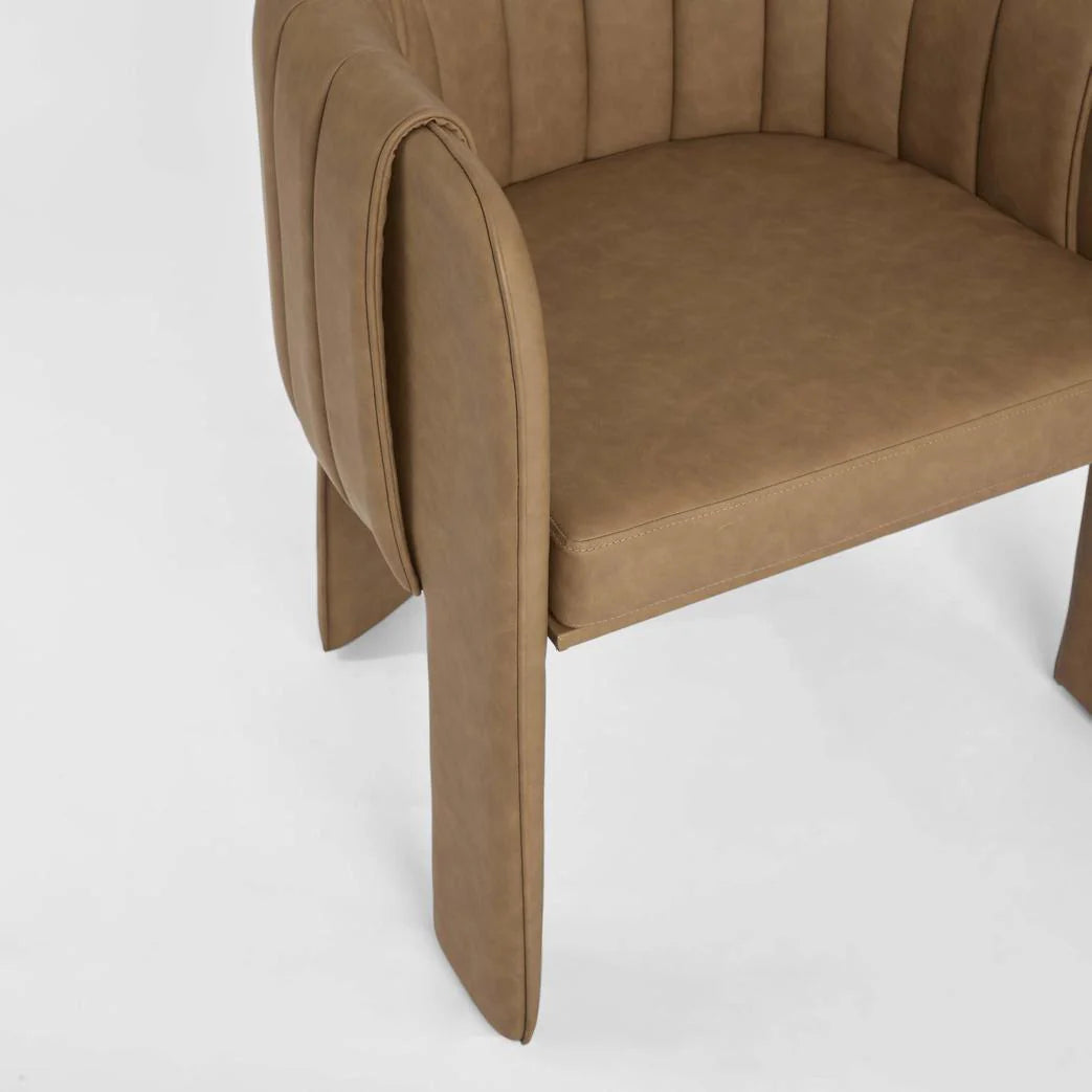 Cyprus Dining Chair with Arms Tan