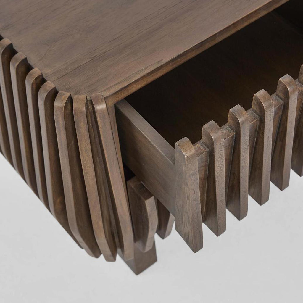 Bow 2 Door Buffet Dark Walnut