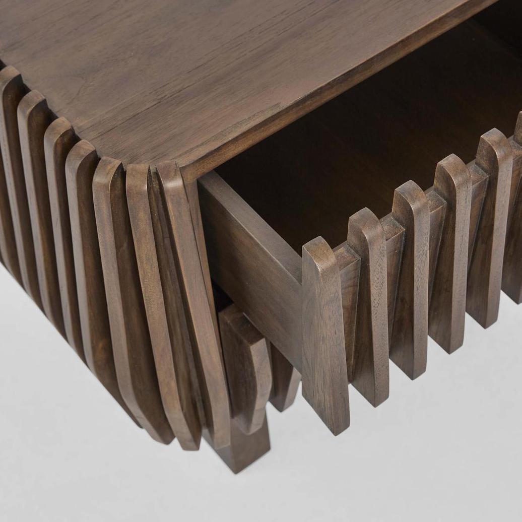 Bow 2 Door Buffet Dark Walnut