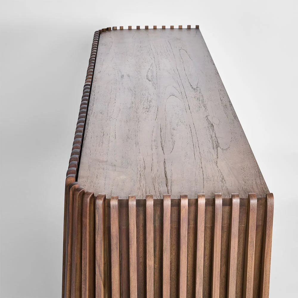 Bow 2 Door Buffet Dark Walnut