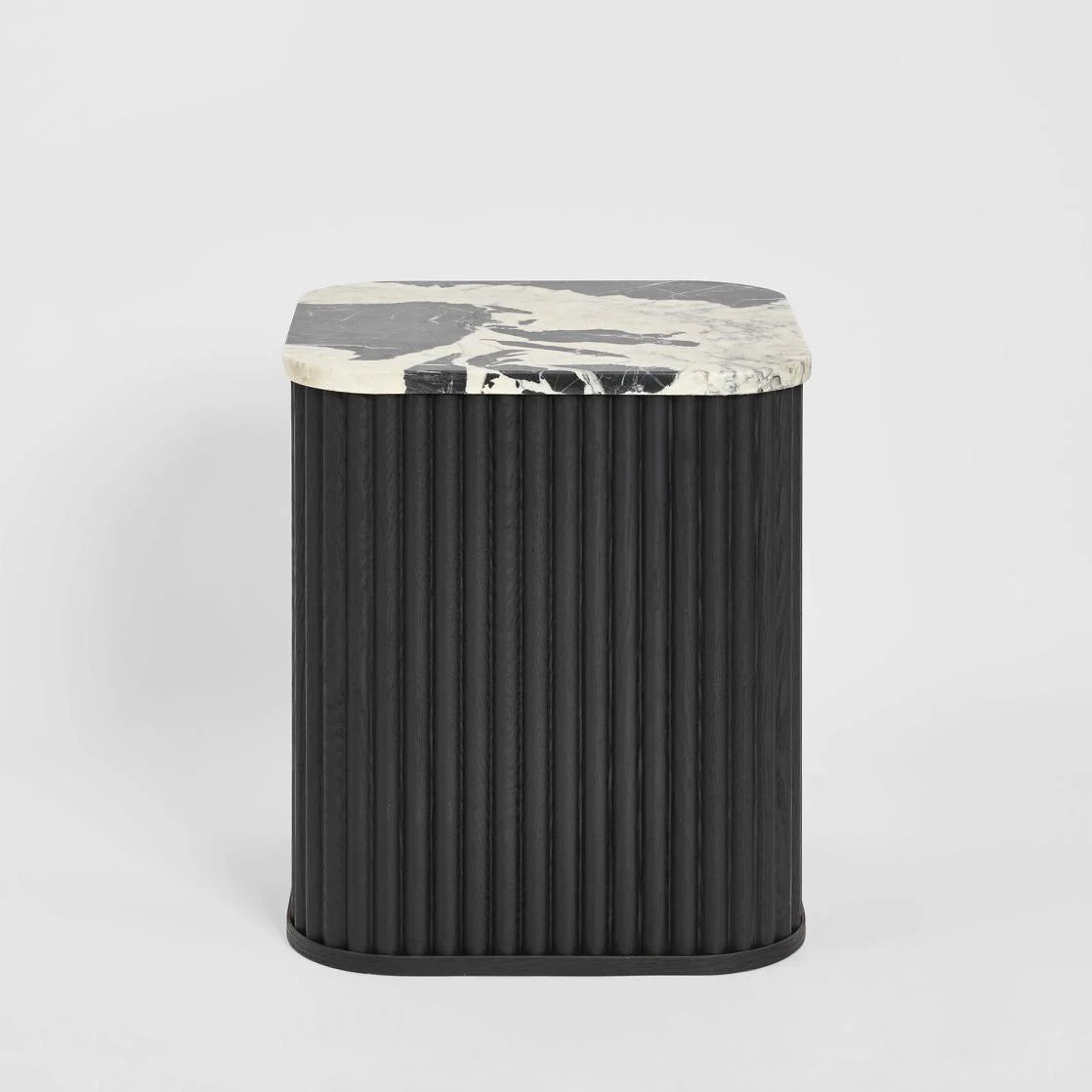 Nixon Marble & Black Oak Side Table