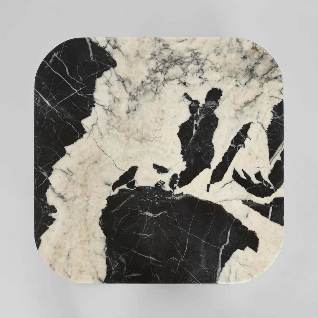 Nixon Marble & Black Oak Side Table