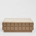 Palma Travertine & Walnut Coffee Table