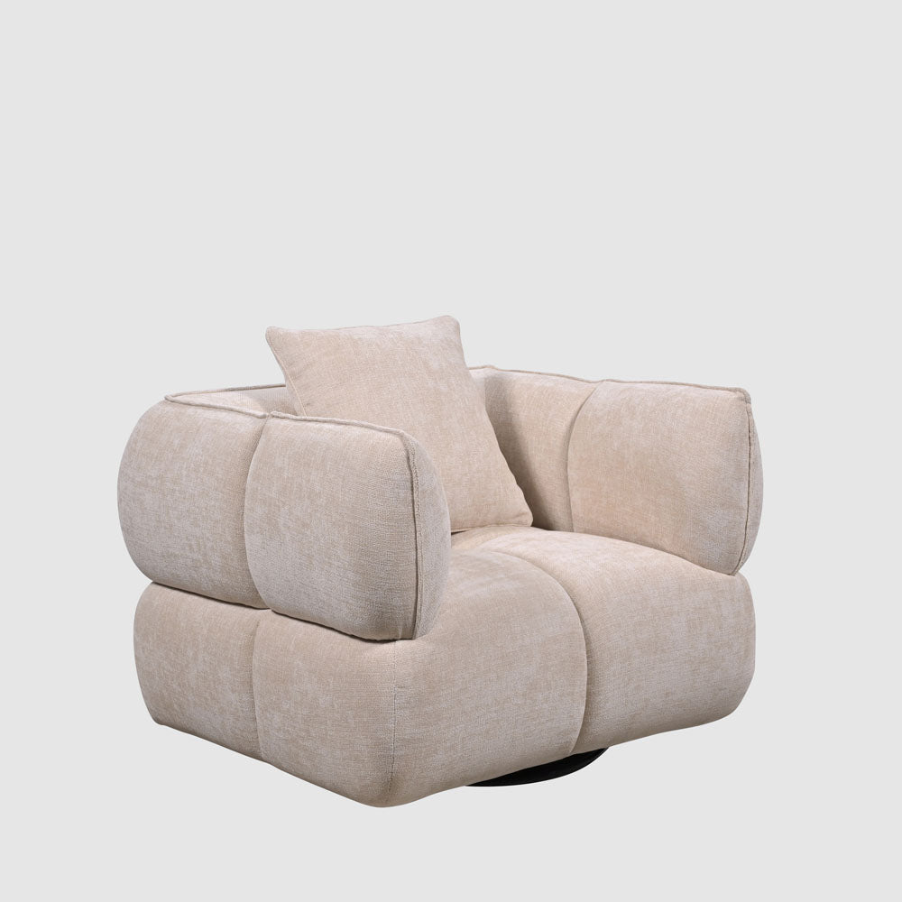 Vera Swivel Armchair Cream