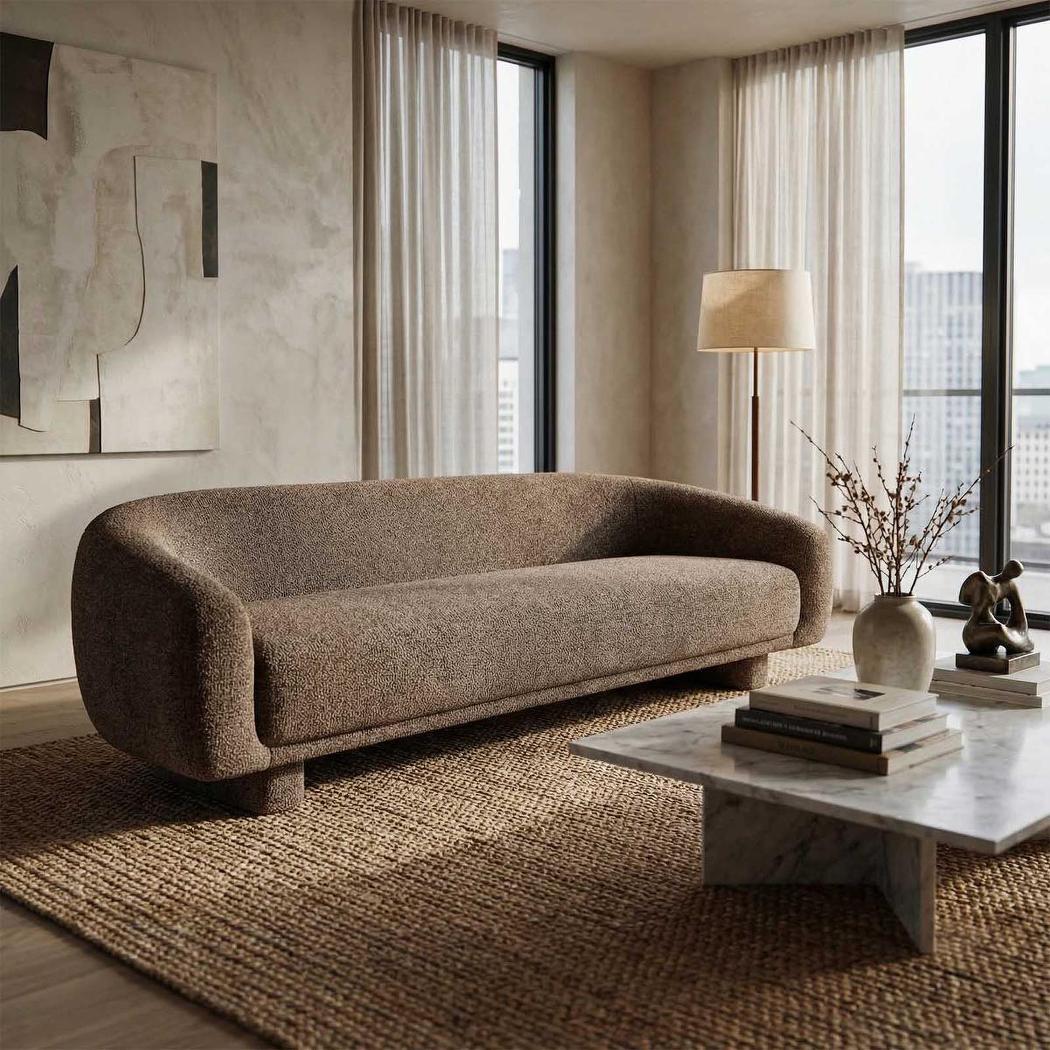 Leone 3 Seater Sofa Brown