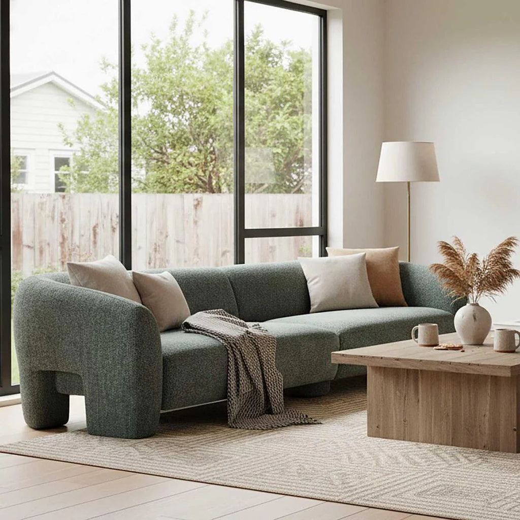 Roma 5 Seater Sofa Green