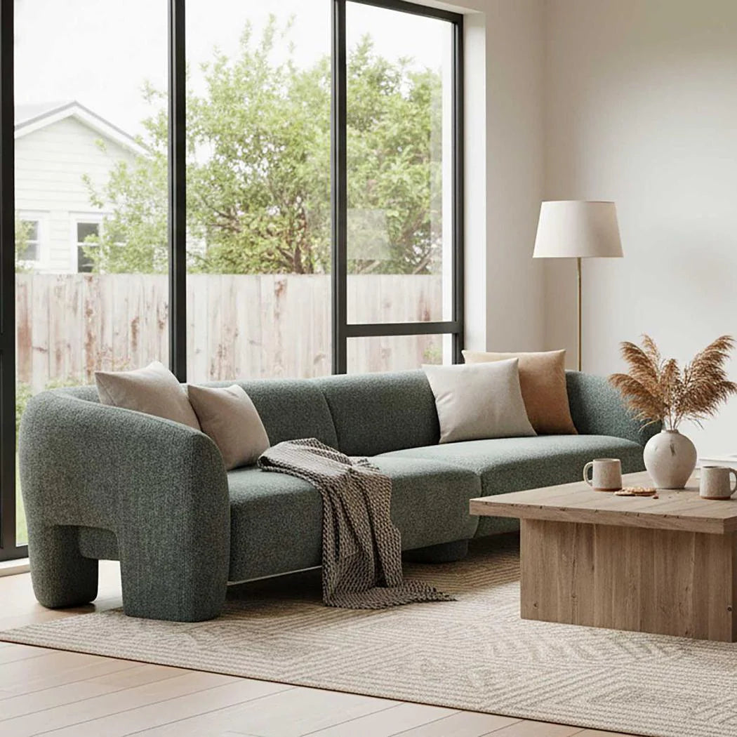 Roma 5 Seater Sofa Green