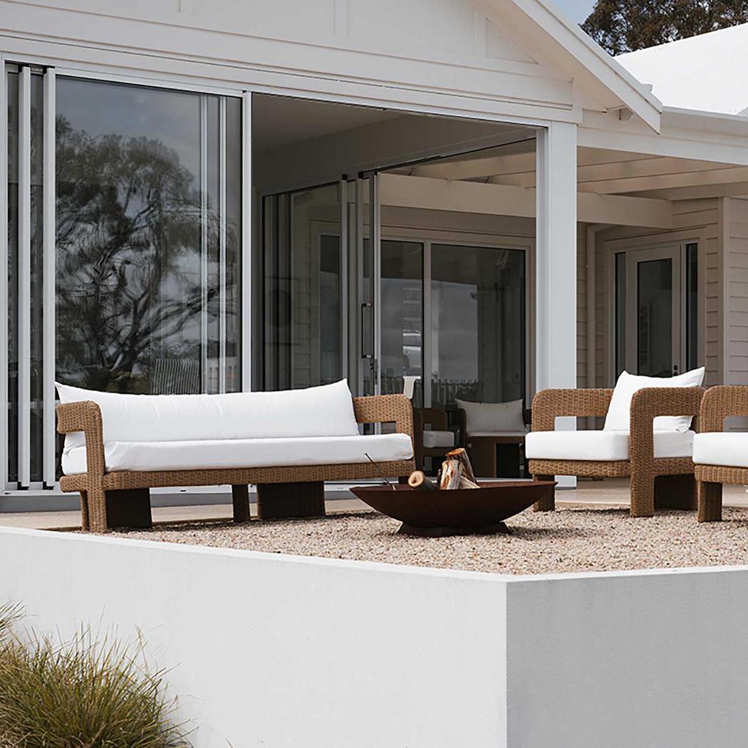 Kairo 3 Seat Sofa Natural Outdoor