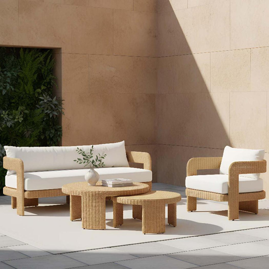 Kairo 3 Seat Sofa Natural Outdoor