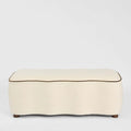 Amara Ottoman Ivory with Chocolate Piping
