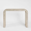 Rydell White Shell & Bamboo Console Table