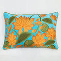 Helia Sunflower Cushion 40x60cm Aqua