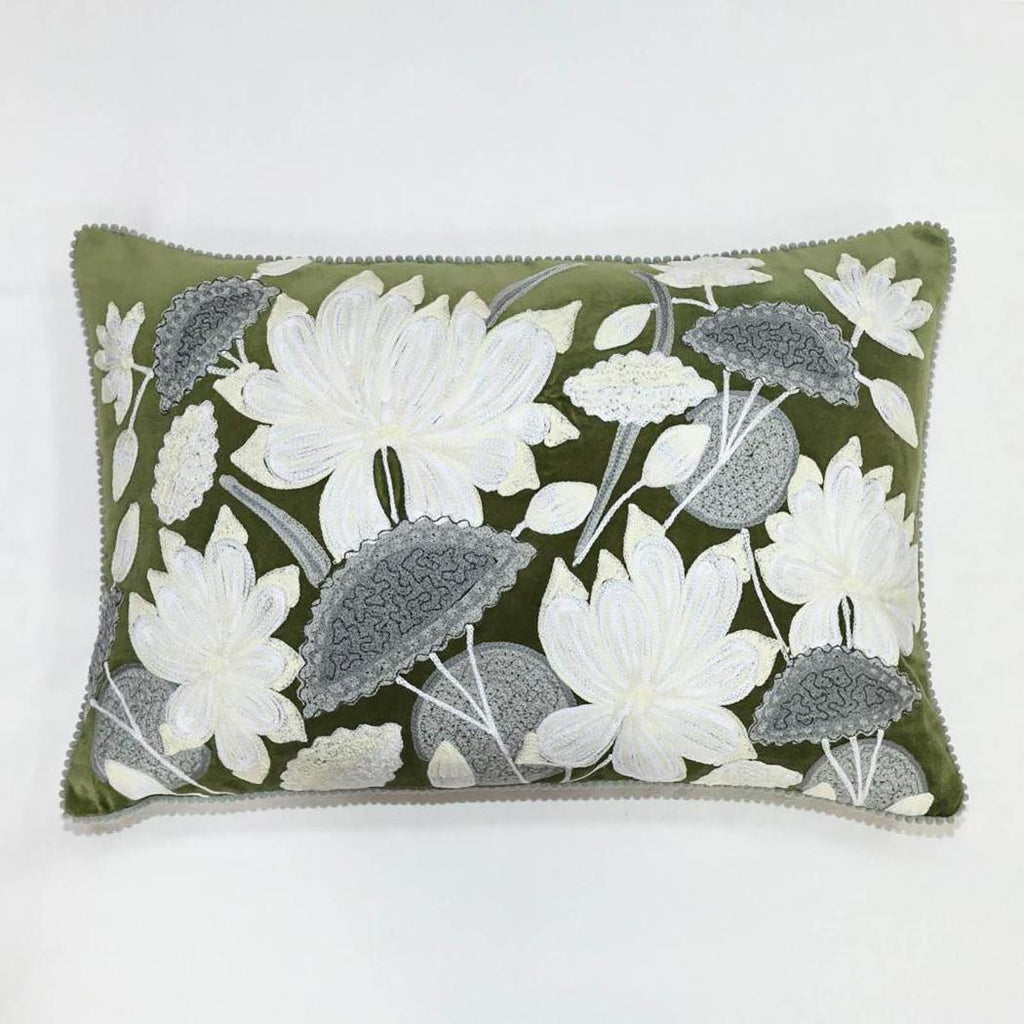 Willow Grove Cushion 40x60cm Green