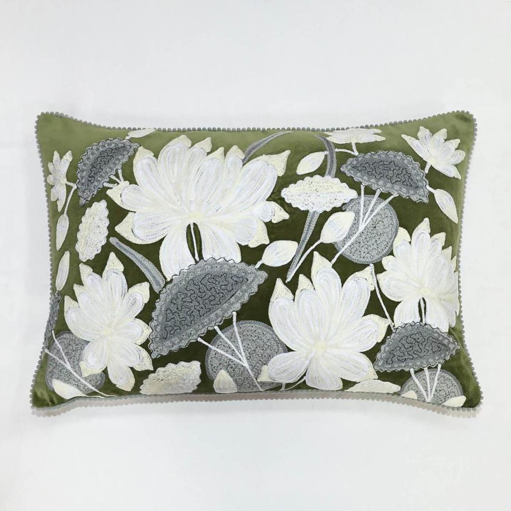 Willow Grove Cushion 40x60cm Green