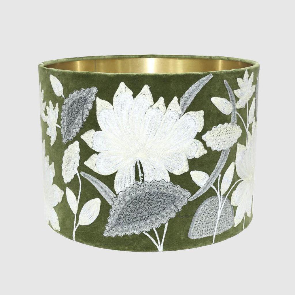 Willow Grove Drum Shade 40x25cm Green