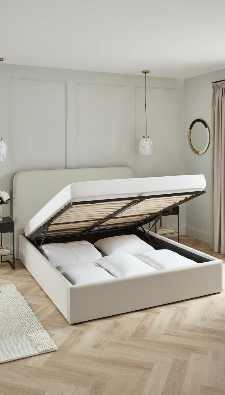 Custom Made Beds with Gas Lift Storage